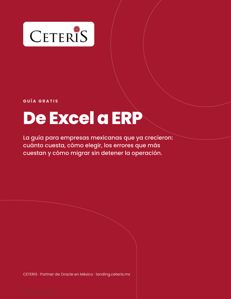Portada de la guía De Excel a ERP de CETERiS